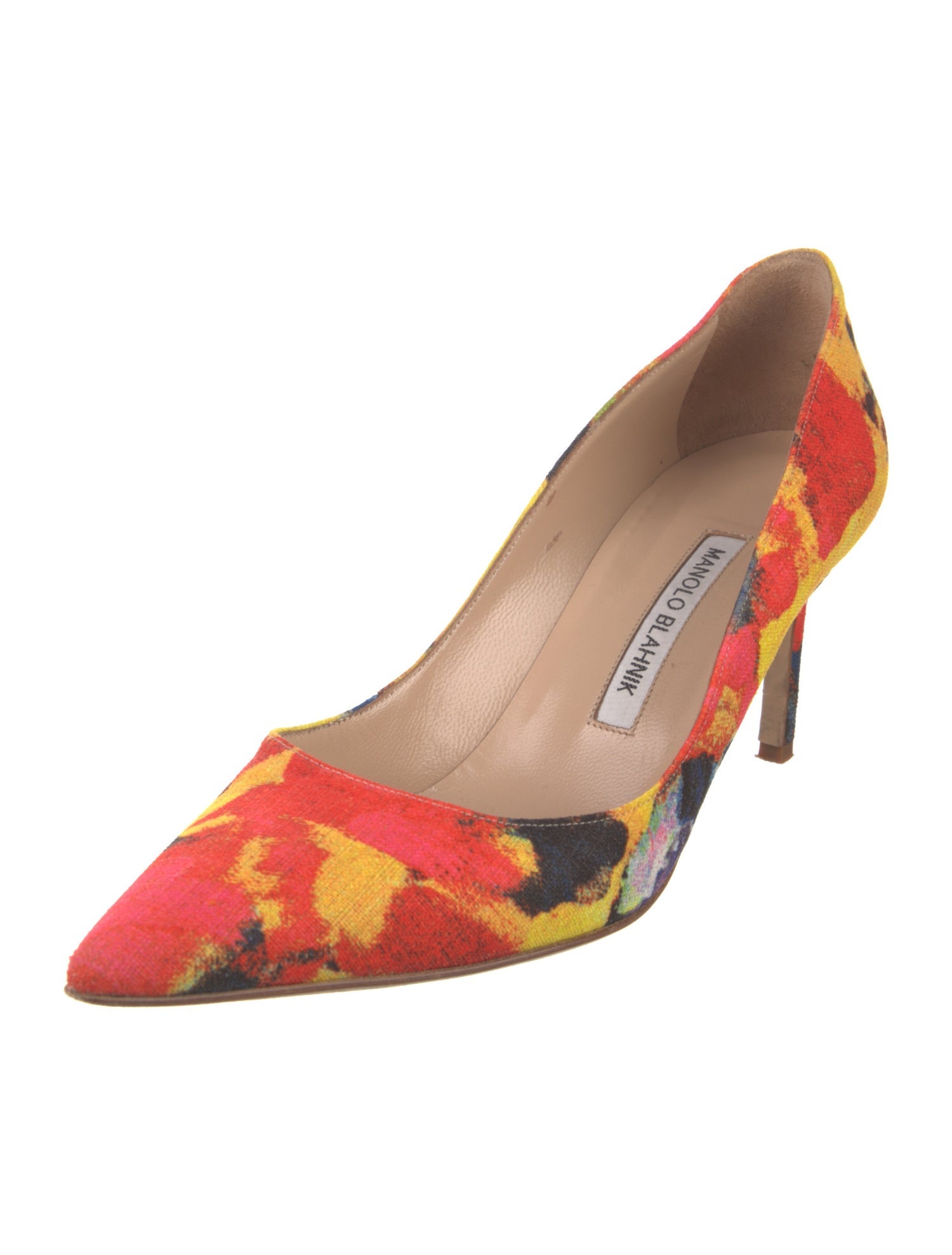 Manolo Blahnik Floral Print Pumps