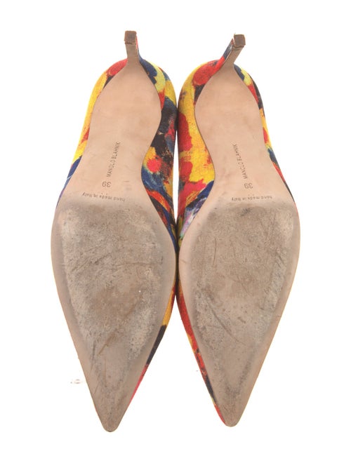 Manolo Blahnik Floral Print Pumps