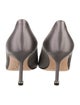 Manolo Blahnik Satin Crystal Embellishments Pumps