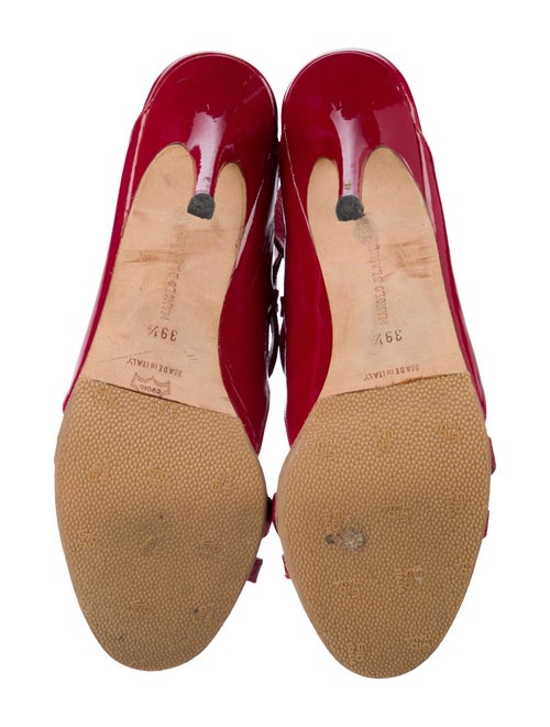 Manolo Blahnik Patent Leather T-Strap Sandals