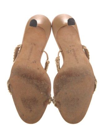 Manolo Blahnik Leather Slides