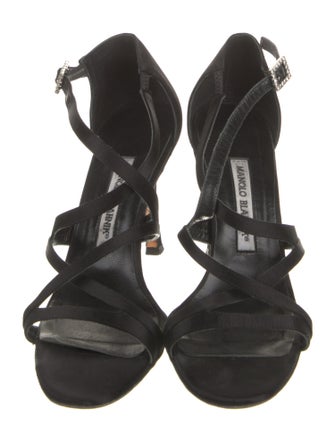 Manolo Blahnik Satin Gladiator Sandals