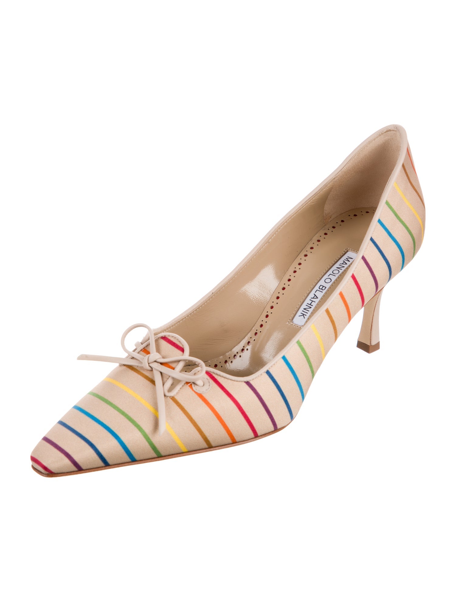 Manolo Blahnik Zaman Satin Pumps w/ Tags