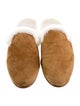 Manolo Blahnik Suede Fur Trim Mules