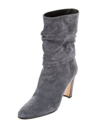 Manolo Blahnik Suede Slouch Boots