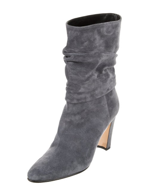 Manolo Blahnik Suede Slouch Boots
