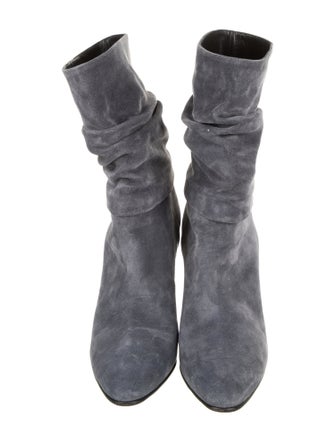 Manolo Blahnik Suede Slouch Boots