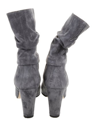Manolo Blahnik Suede Slouch Boots