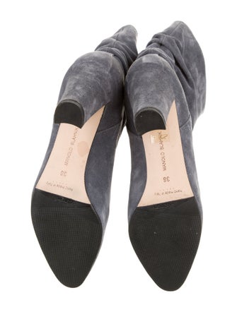 Manolo Blahnik Suede Slouch Boots