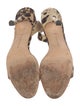 Manolo Blahnik Satin Animal Print Sandals
