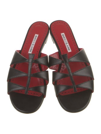 Manolo Blahnik Leather Slippers