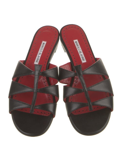 Manolo Blahnik Leather Slippers