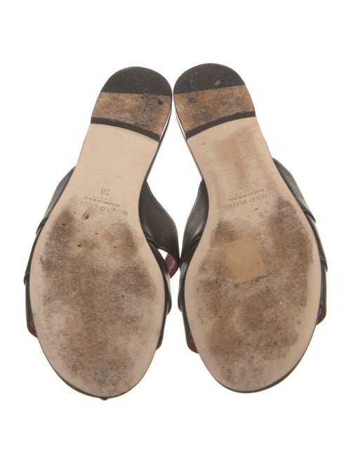 Manolo Blahnik Leather Slippers