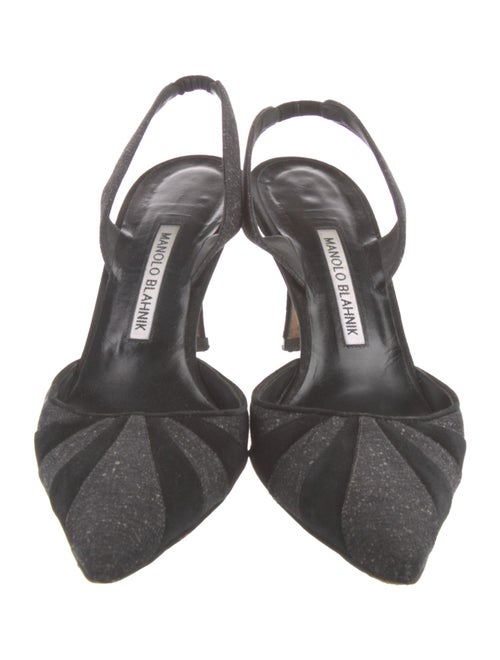 Manolo Blahnik Suede Slingback Pumps