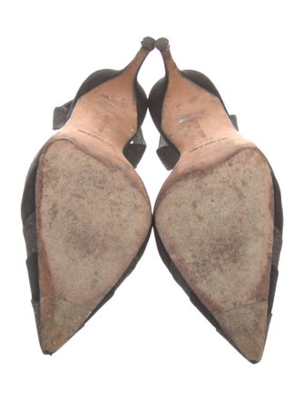 Manolo Blahnik Suede Slingback Pumps