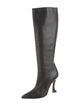 Manolo Blahnik Leather Embroidered Accent Boots