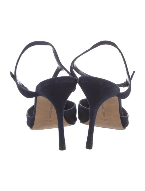 Manolo Blahnik Suede T-Strap Pumps