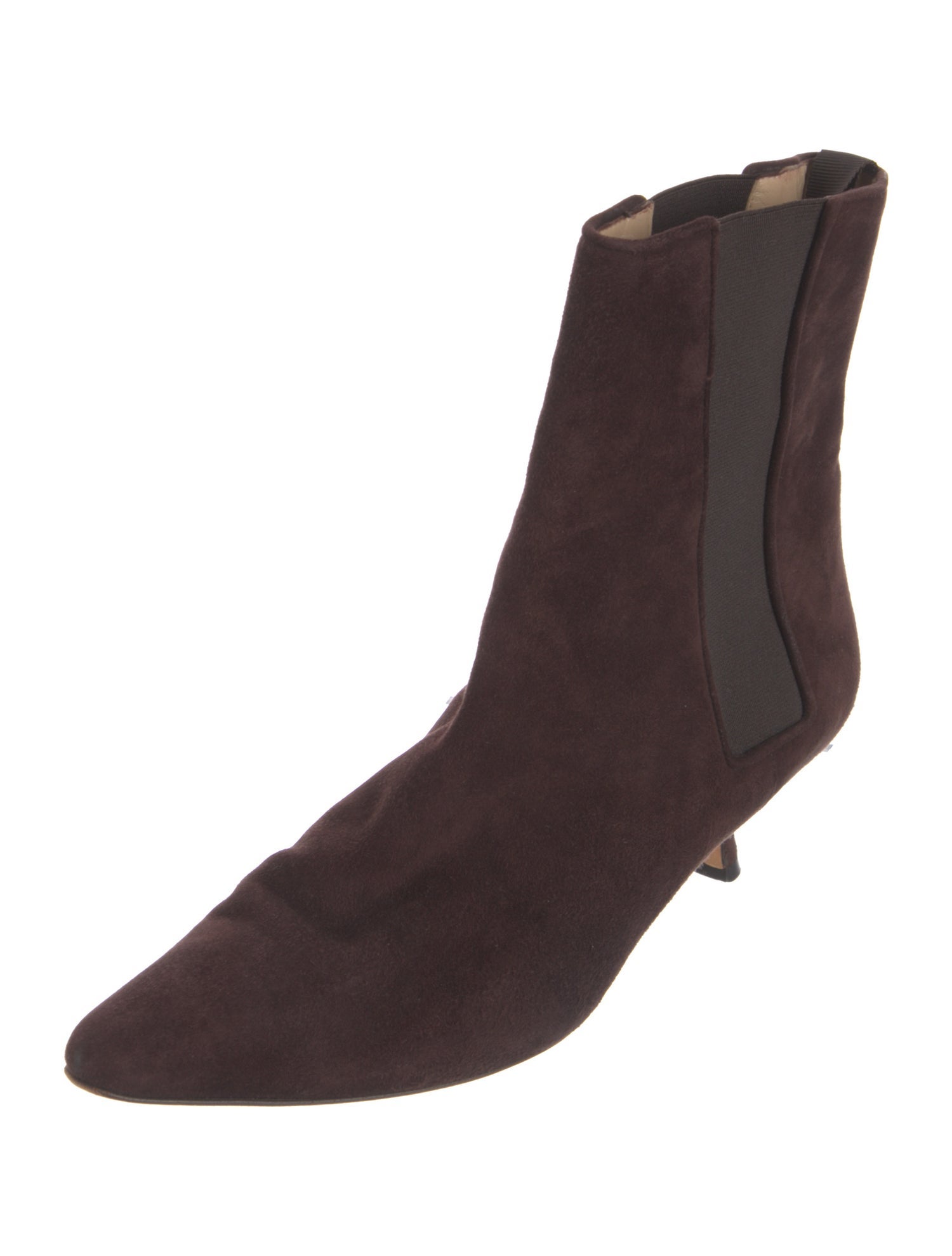 Manolo Blahnik Suede Chelsea Boots