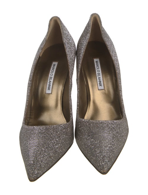Manolo Blahnik Glitter Glitter Accents Pumps