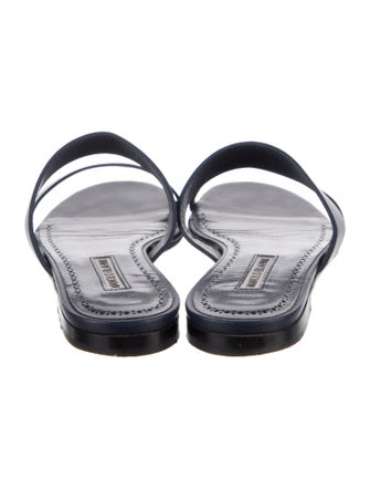 Manolo Blahnik Leather Slides
