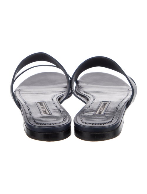 Manolo Blahnik Leather Slides