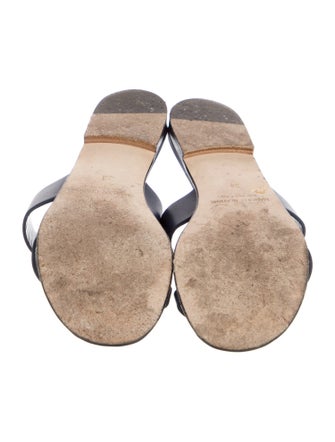 Manolo Blahnik Leather Slides