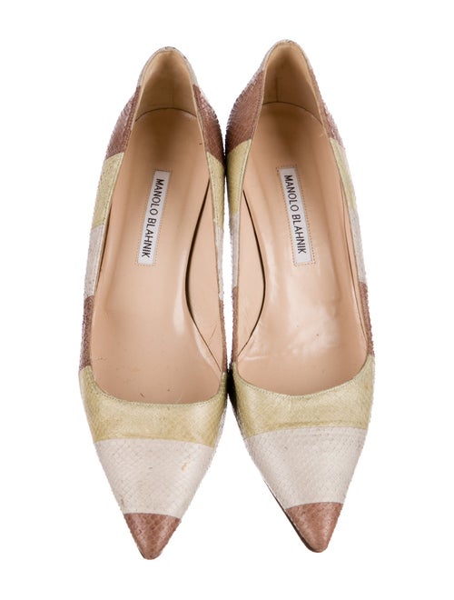 Manolo Blahnik Snakeskin Printed Pumps