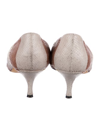 Manolo Blahnik Snakeskin Printed Pumps