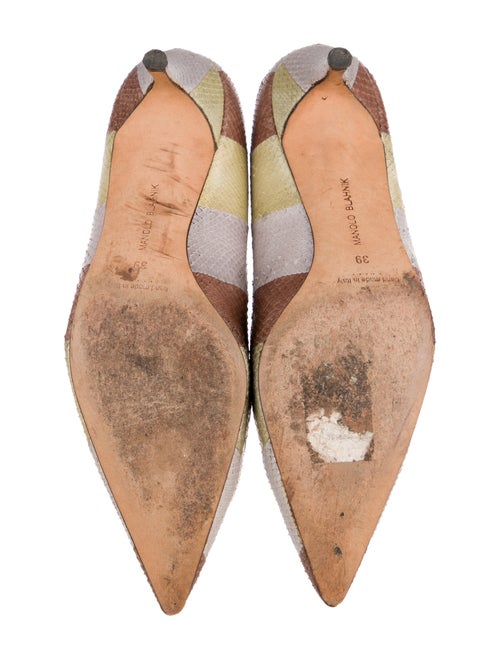 Manolo Blahnik Snakeskin Printed Pumps