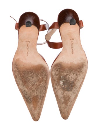 Manolo Blahnik Leather D'Orsay Pumps