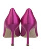Manolo Blahnik Satin Crystal Embellishments Pumps