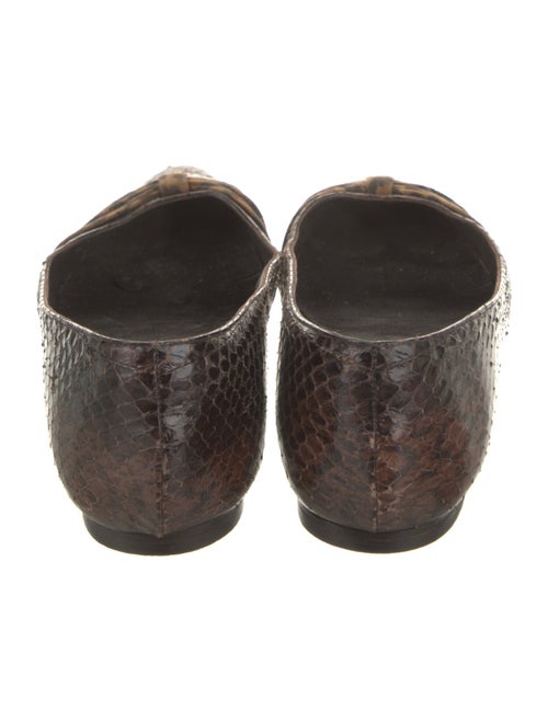 Manolo Blahnik Leather Animal Print Flats