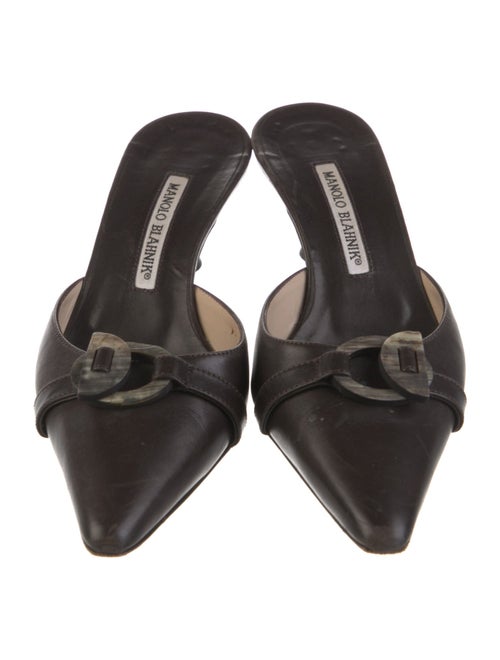 Manolo Blahnik Leather Mules