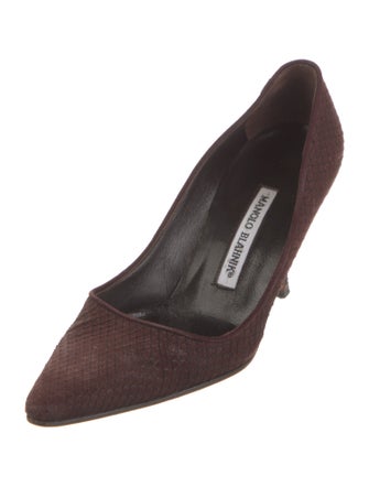 Manolo Blahnik Snakeskin Pumps