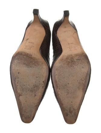 Manolo Blahnik Crocodile Animal Print Pumps