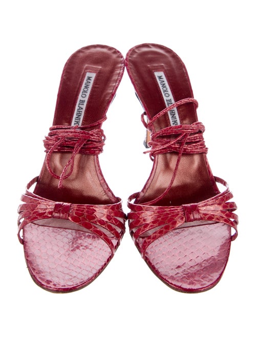 Manolo Blahnik Snakeskin D'Orsay Pumps