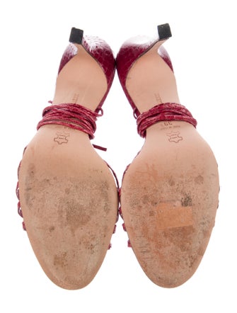 Manolo Blahnik Snakeskin D'Orsay Pumps