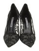Manolo Blahnik Lace Lace Trim Embellishment Pumps