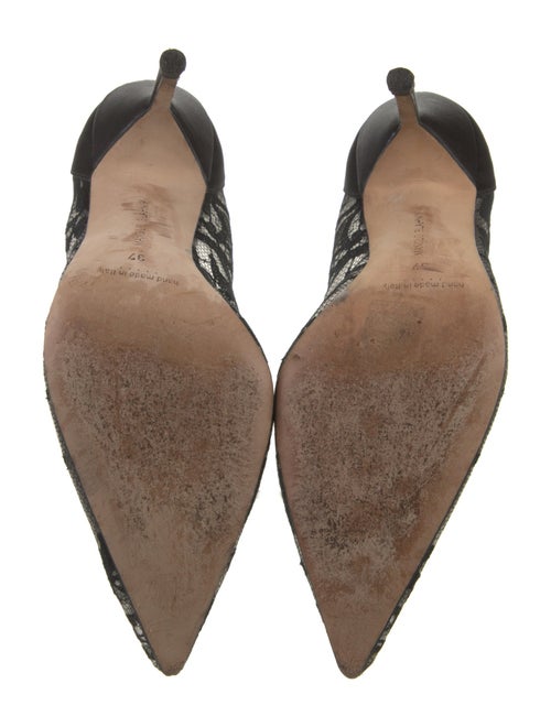 Manolo Blahnik Lace Lace Trim Embellishment Pumps