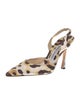 Manolo Blahnik Animal Print Slingback Pumps