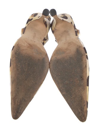 Manolo Blahnik Animal Print Slingback Pumps