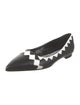 Manolo Blahnik Leather Colorblock Pattern Ballet Flats