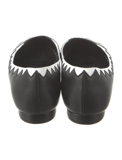 Manolo Blahnik Leather Colorblock Pattern Ballet Flats