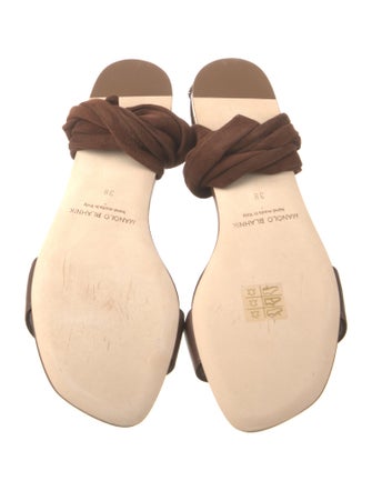 Manolo Blahnik Suede Gladiator Sandals