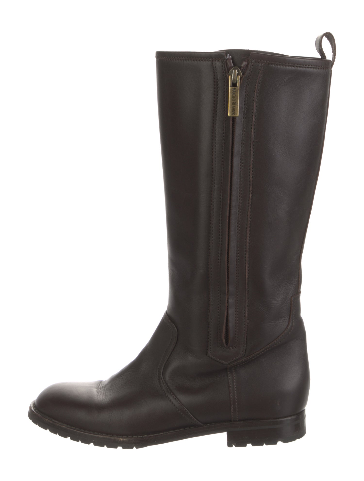 Manolo Blahnik Leather Riding Boots