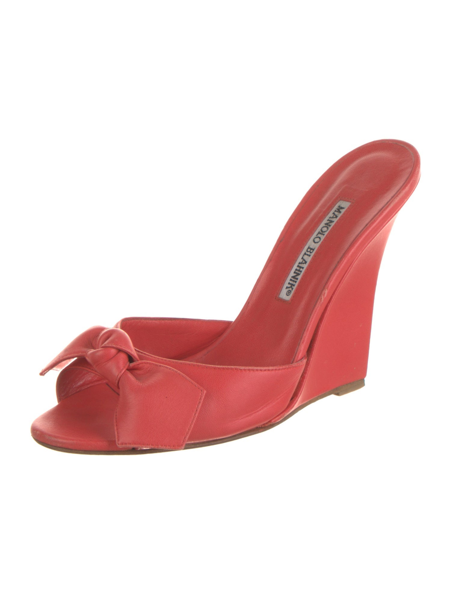 Manolo Blahnik Leather Slides