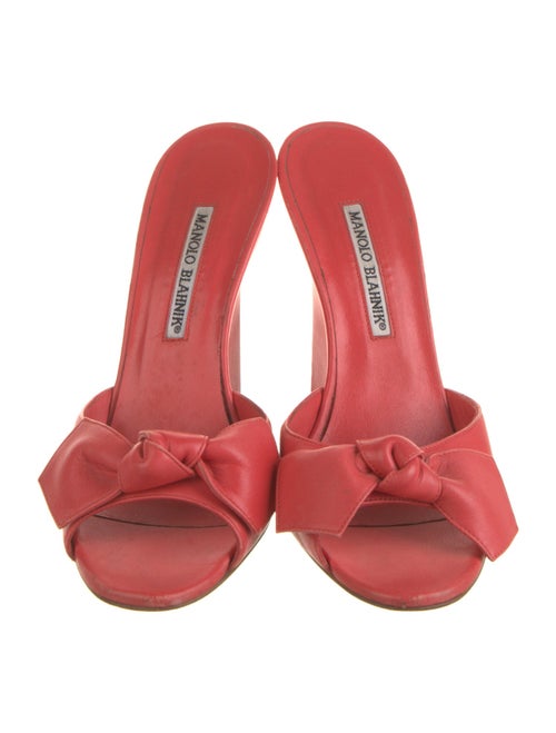 Manolo Blahnik Leather Slides