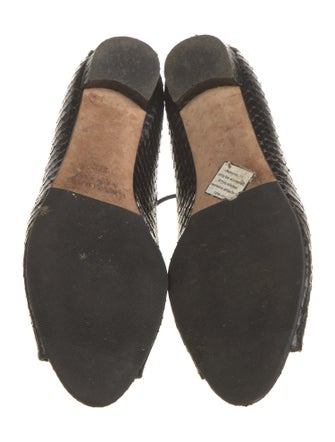 Manolo Blahnik Snakeskin Animal Print Ballet Flats