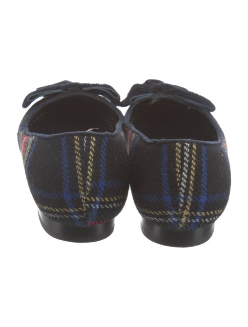 Manolo Blahnik Plaid Print Flats