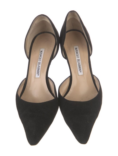 Manolo Blahnik Suede D'Orsay Pumps